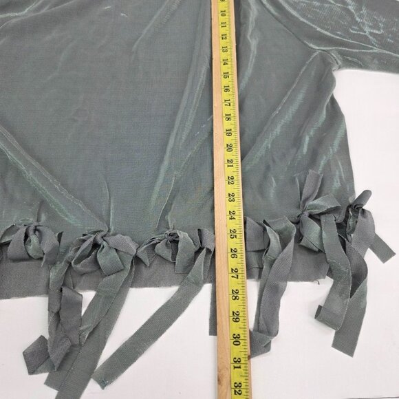 TOV Los Angeles Metallic Tie-Hem Top Size 38 NWT Shiny Iridescent Glam Grunge - Picture 14 of 15
